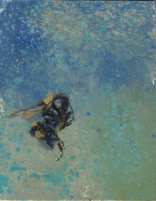 Telling Bees, 422, oil on gesso on board - £180