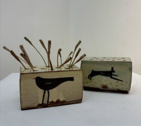 Hare & Blackbird, Flower Bricks, ceramic - £110/120 each sold seperately 