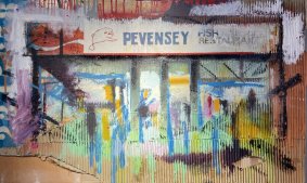 Pevensey, Fish Restaurant, mixed media - £4,500