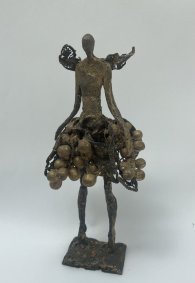 Small standing figure with Iris Pods, cast bronze - £450