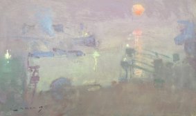 Rye Harbour Evening, 2020, oil, 42x63cm inc. frame - £6,250 NOW SOLD