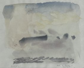 Sea And Sky Study, 1, watercolour, 39x44cm inc. frame - £400